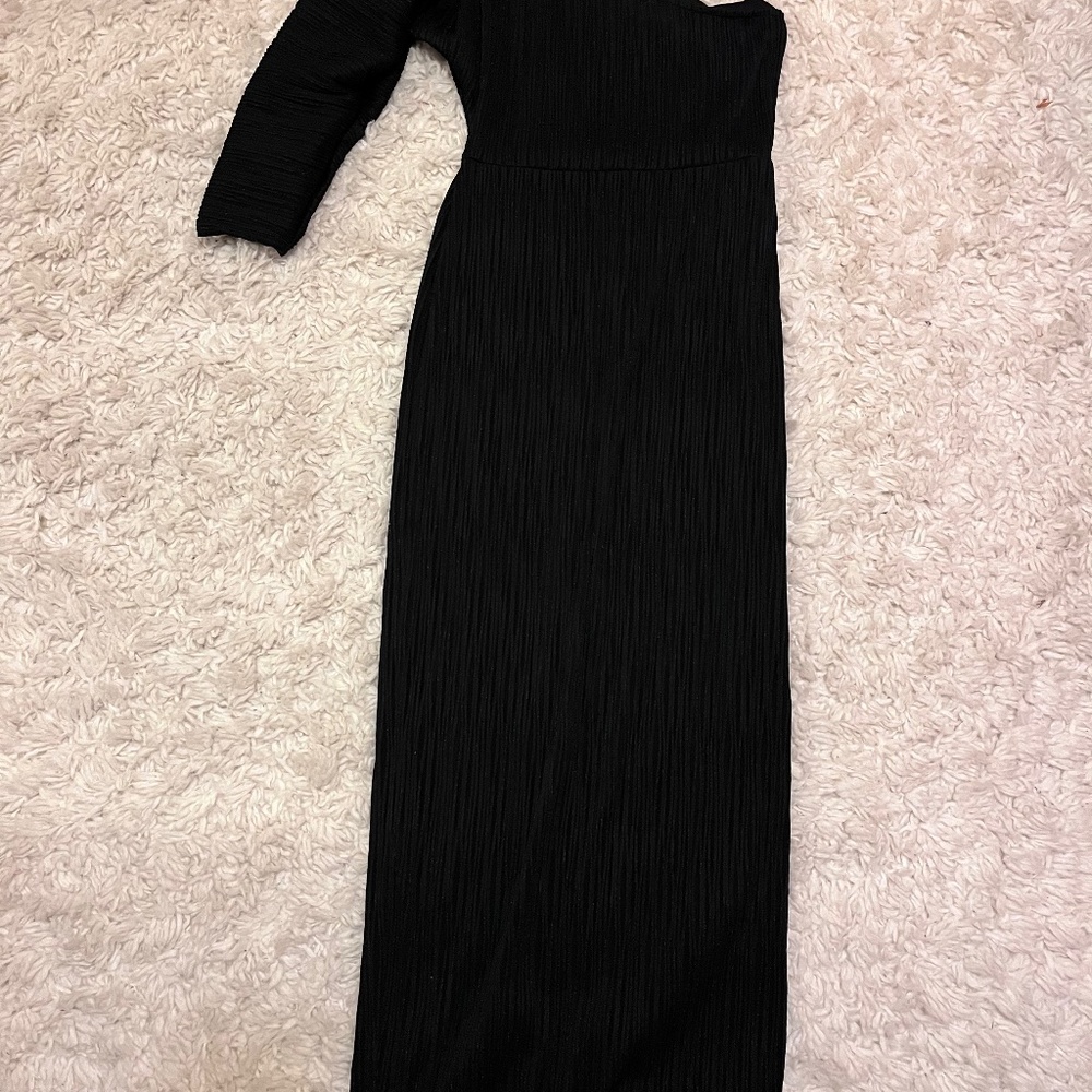 ONE SHOULDER Black Maxi ASOS